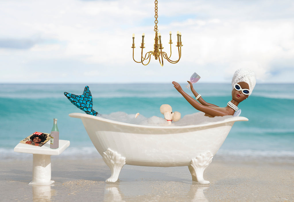 Mermaid Bath-Time (Black)