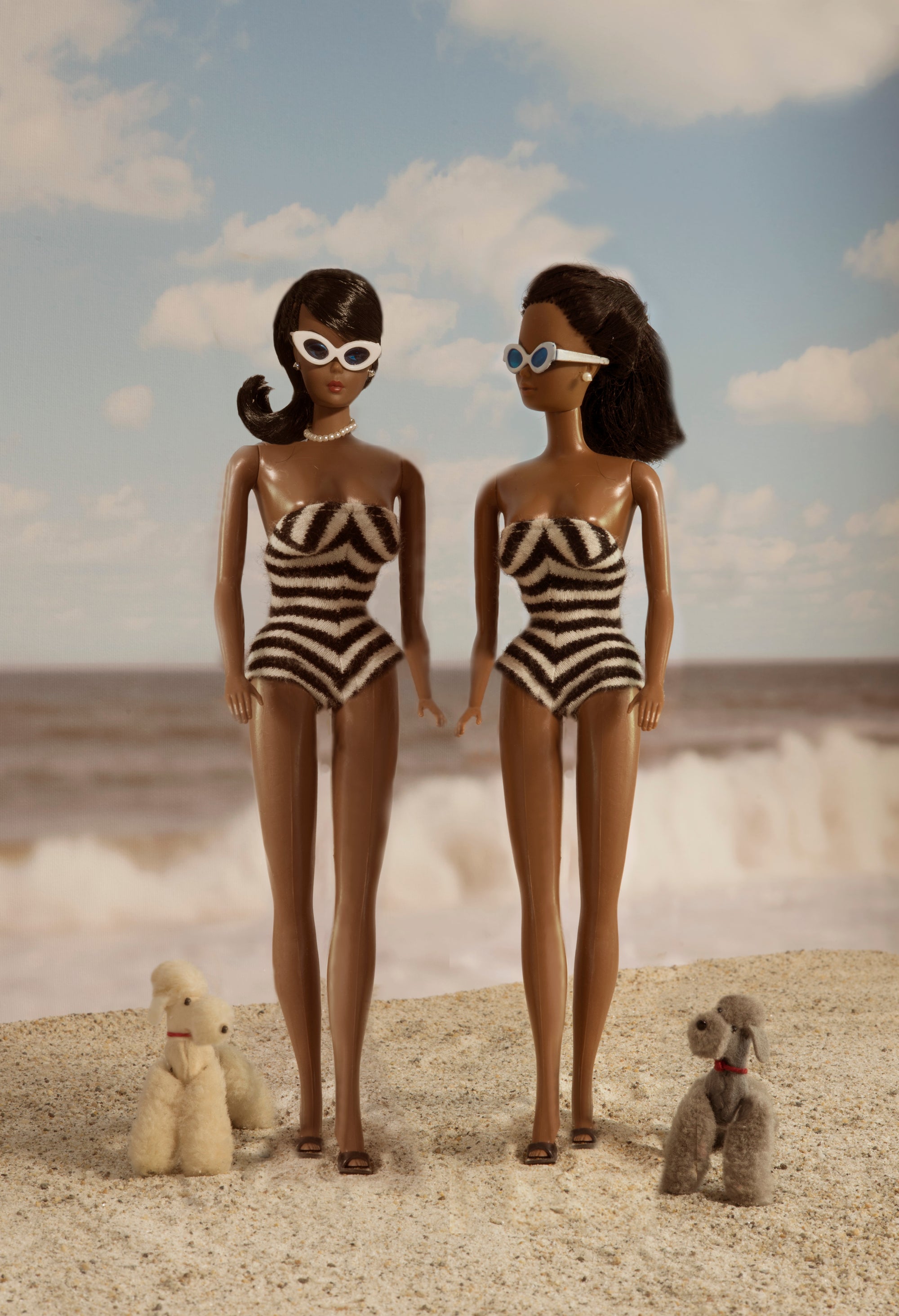 Beach Walking Black Barbies