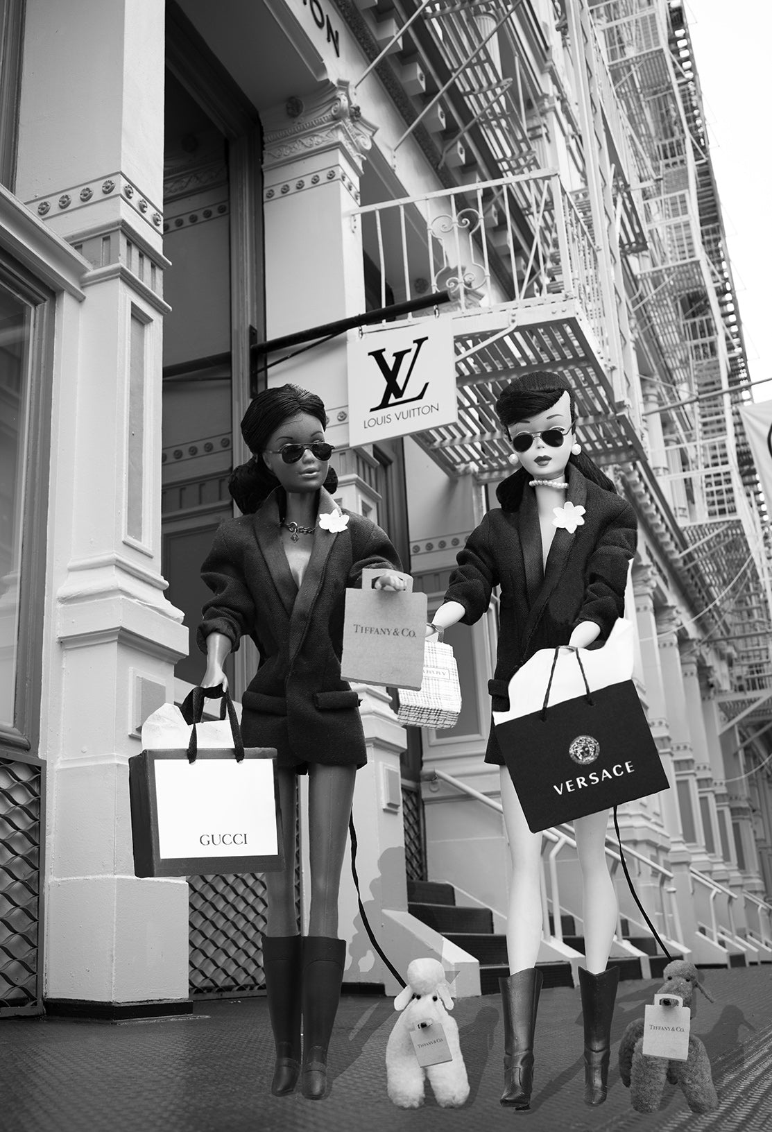 Girls of SoHo (Black and Brunette)(B&W)