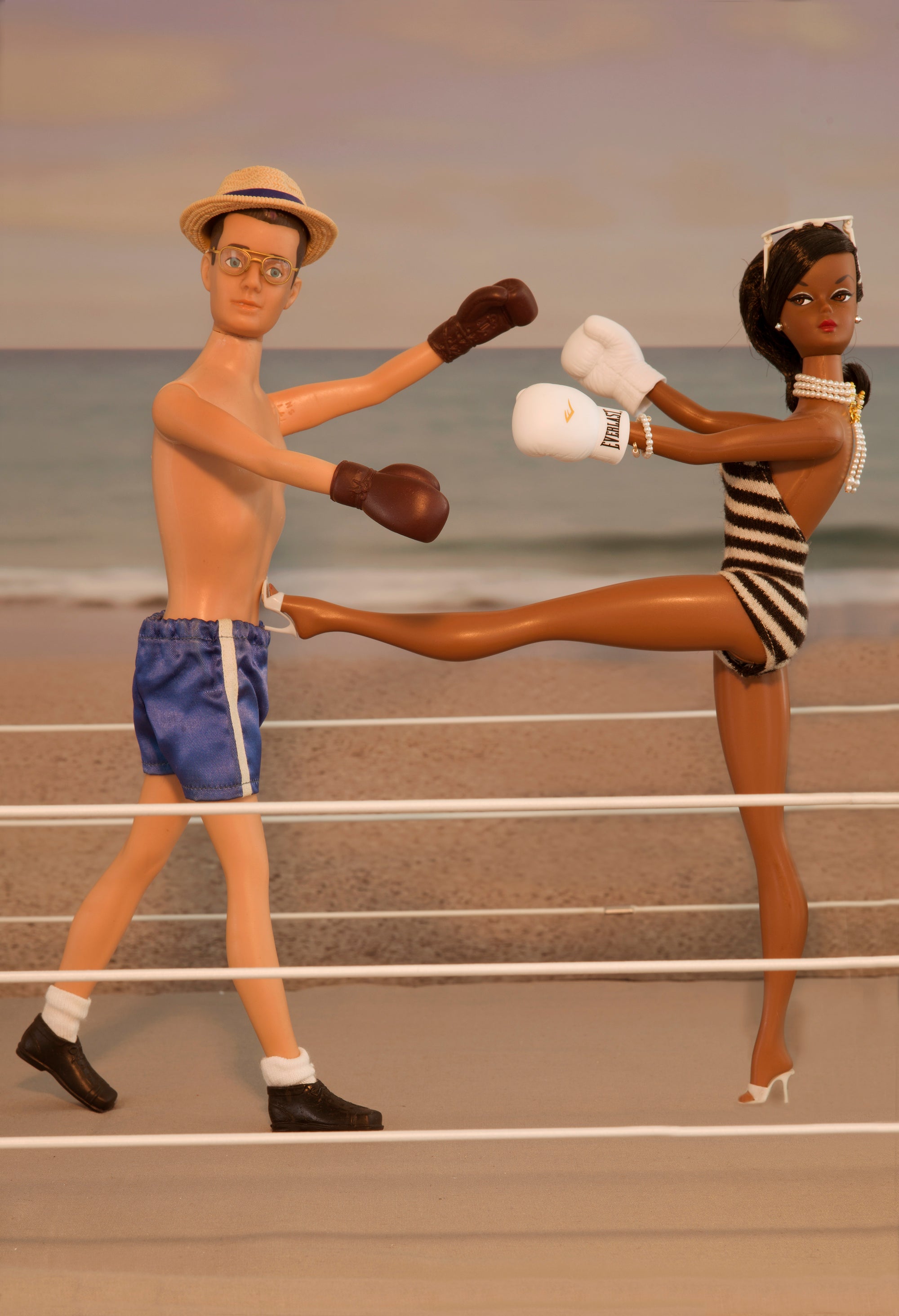 It's a "Bout" Last Night (Black Barbie and Ken)