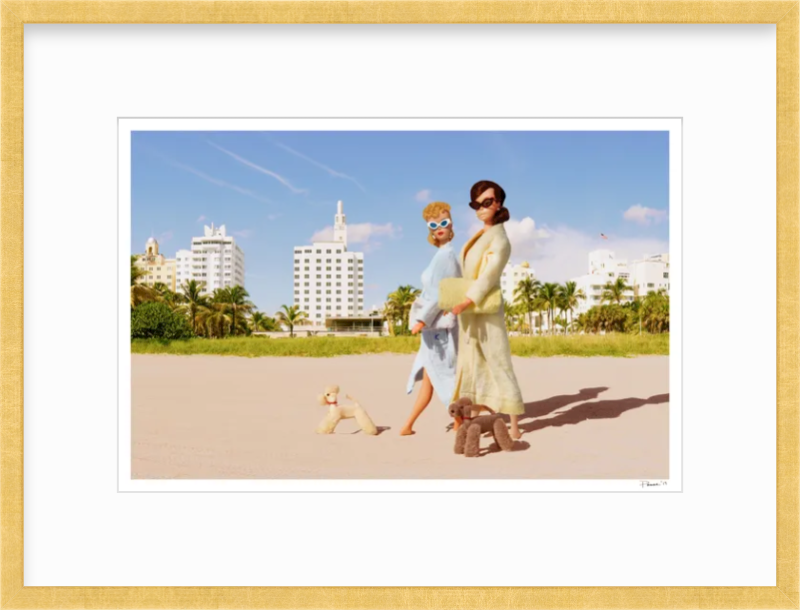 Girls Morning Stroll on the Beach