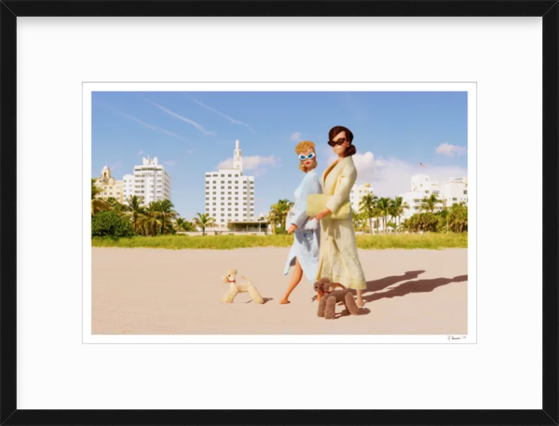 Girls Morning Stroll on the Beach