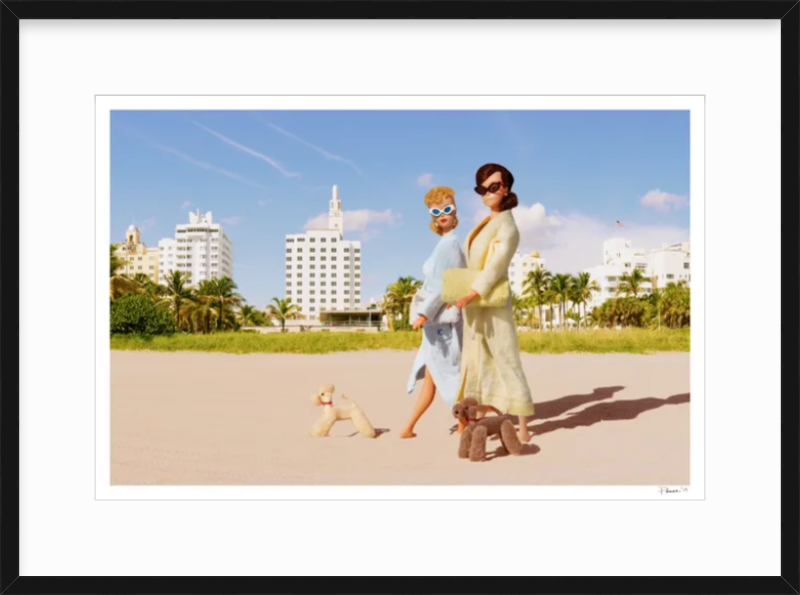 Girls Morning Stroll on the Beach