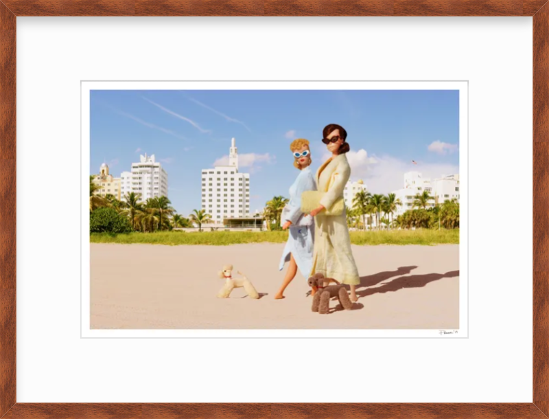 Girls Morning Stroll on the Beach