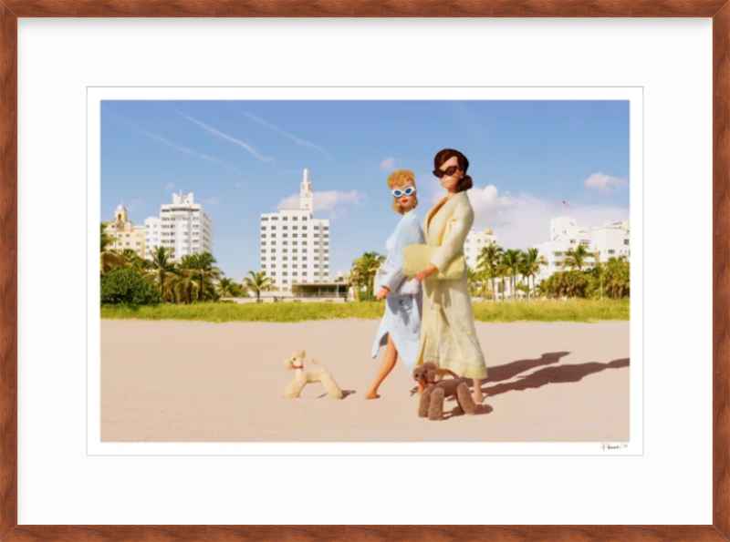 Girls Morning Stroll on the Beach