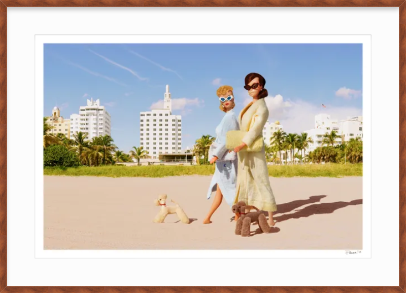 Girls Morning Stroll on the Beach