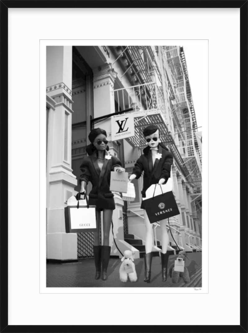 Girls of Soho with Black Barbie B&W