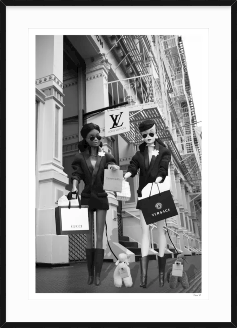 Girls of Soho with Black Barbie B&W