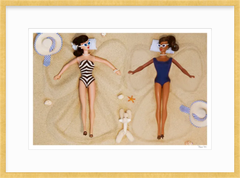 Sand Angels (Brunette & Black Barbie)