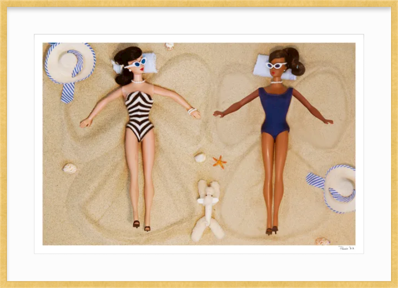 Sand Angels (Brunette & Black Barbie)