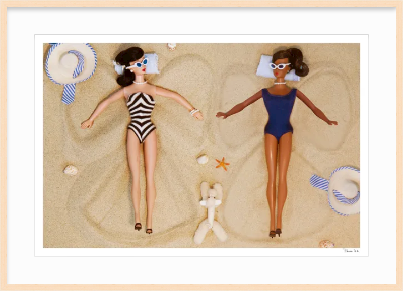 Sand Angels (Brunette & Black Barbie)