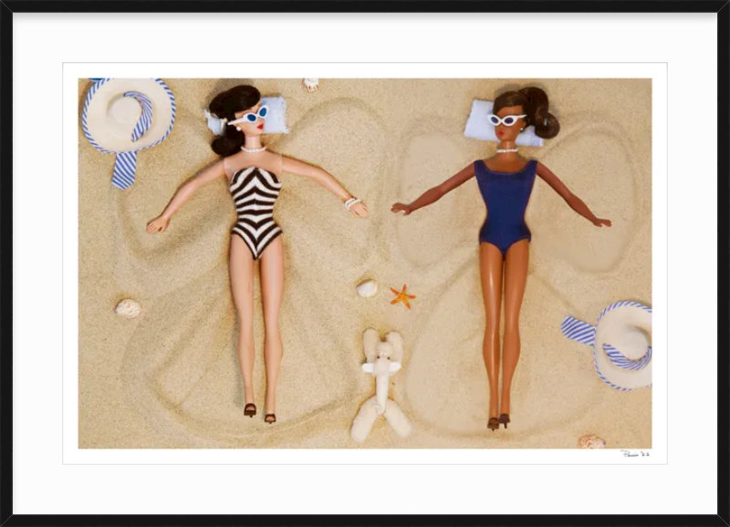 Sand Angels (Brunette & Black Barbie)