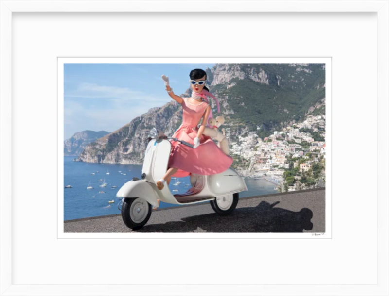 Scootering in Positano (Brunette)