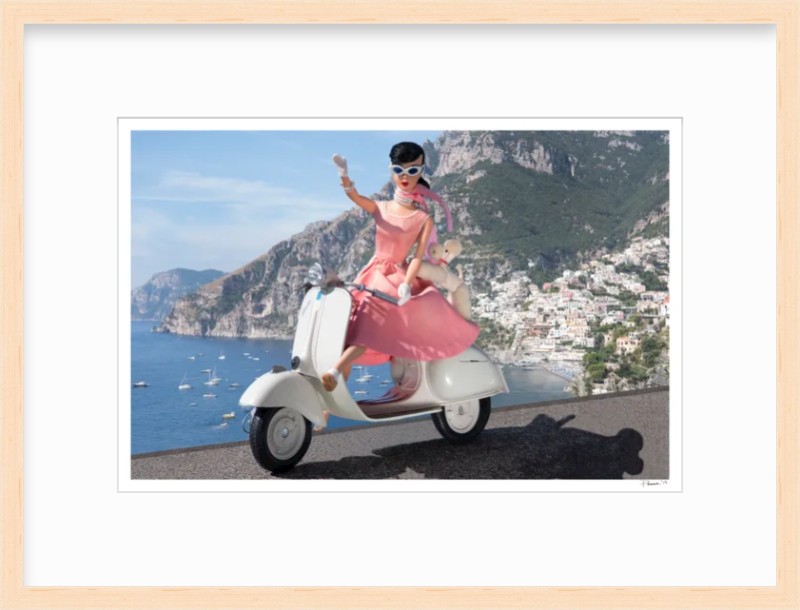 Scootering in Positano (Brunette)