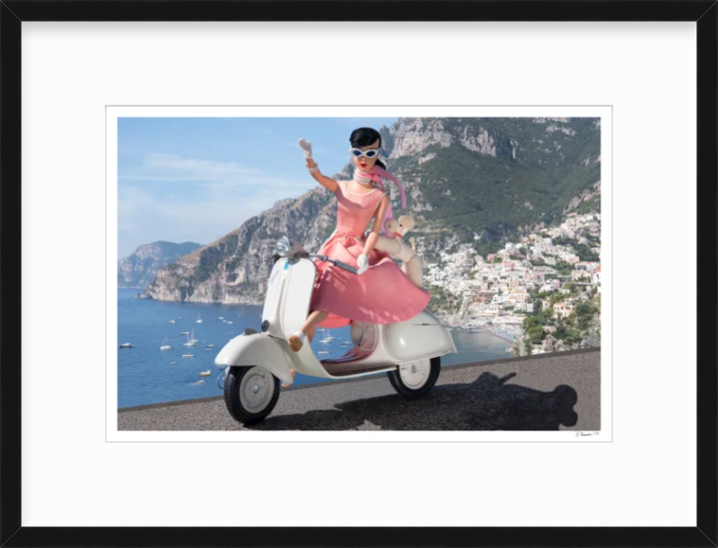 Scootering in Positano (Brunette)