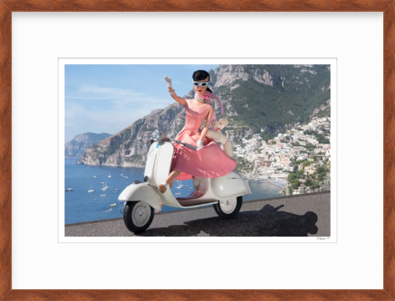 Scootering in Positano (Brunette)