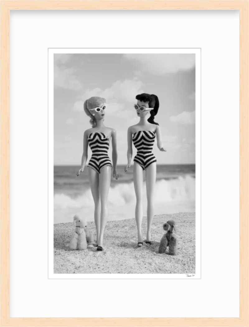 Beach Girls Walking (Black & White)