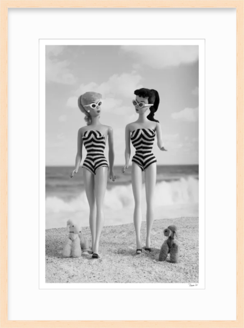Beach Girls Walking (Black & White)