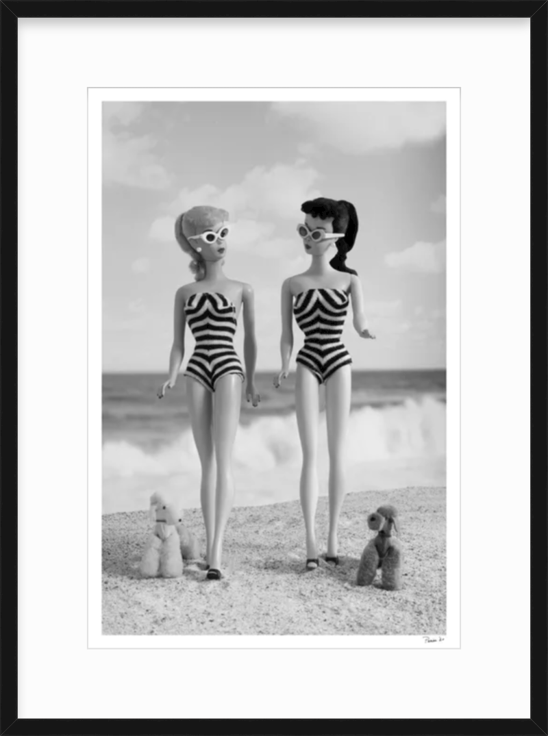 Beach Girls Walking (Black & White)