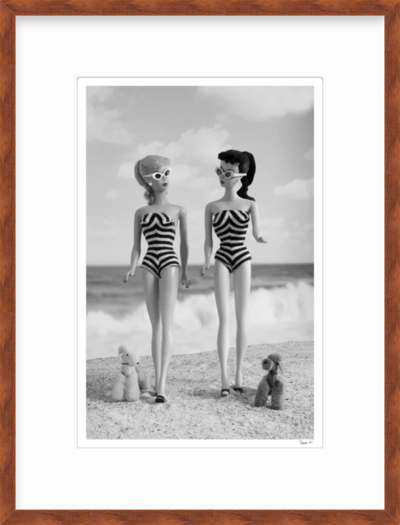 Beach Girls Walking (Black & White)