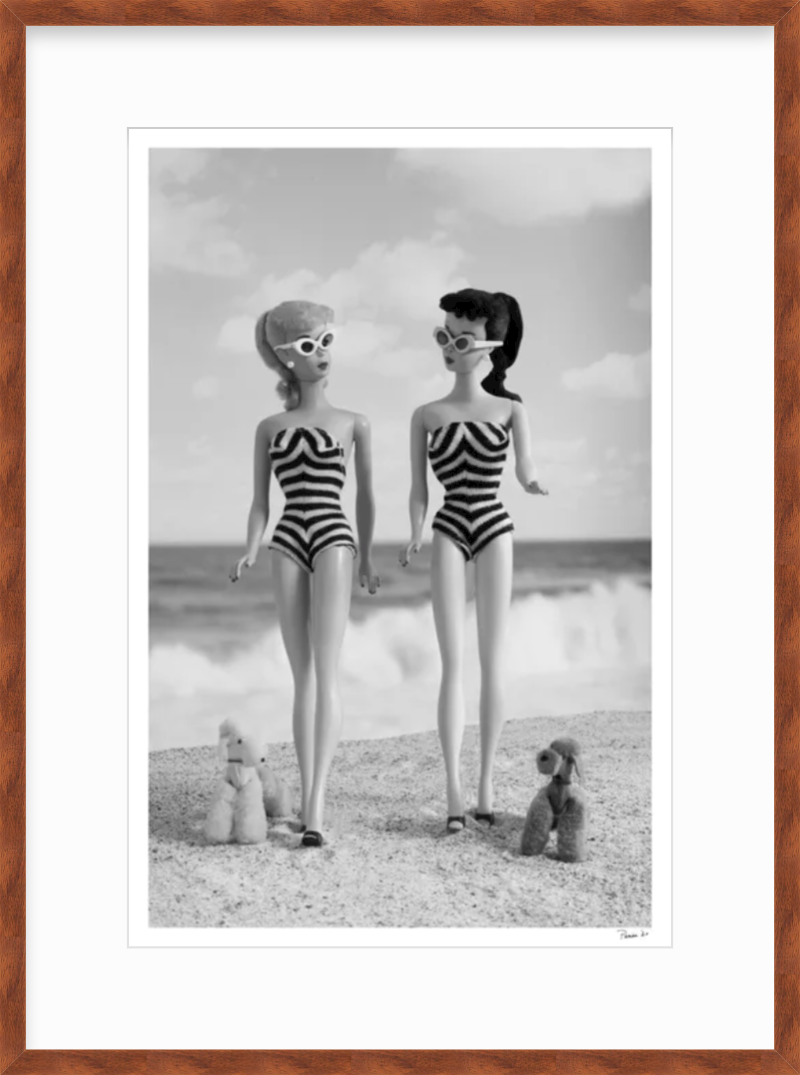 Beach Girls Walking (Black & White)