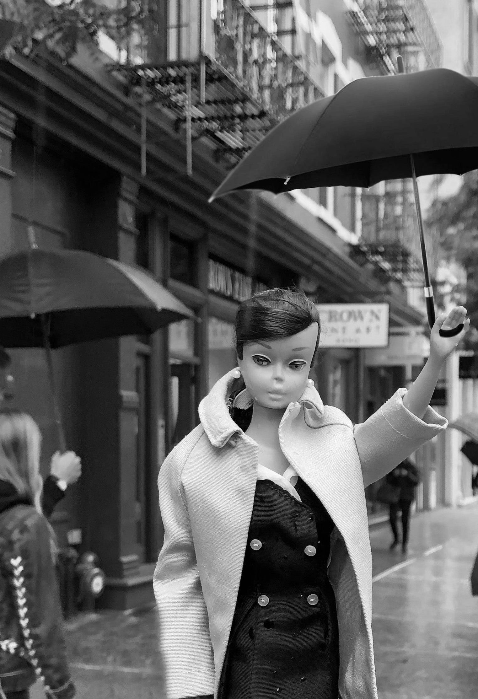 Rainy Day Brunette (B&W)