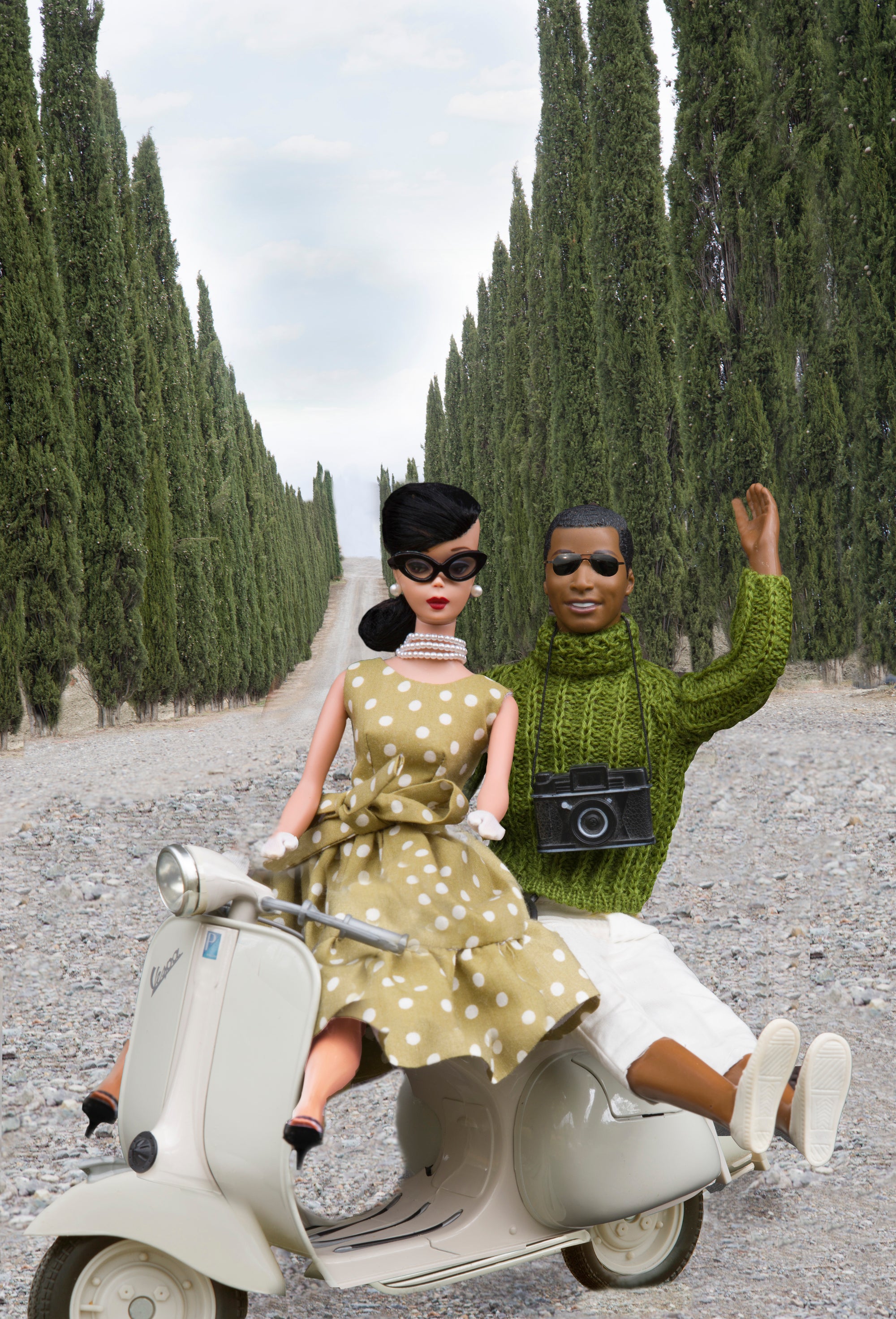 Scootering through Tuscany (Barbie and Steve)