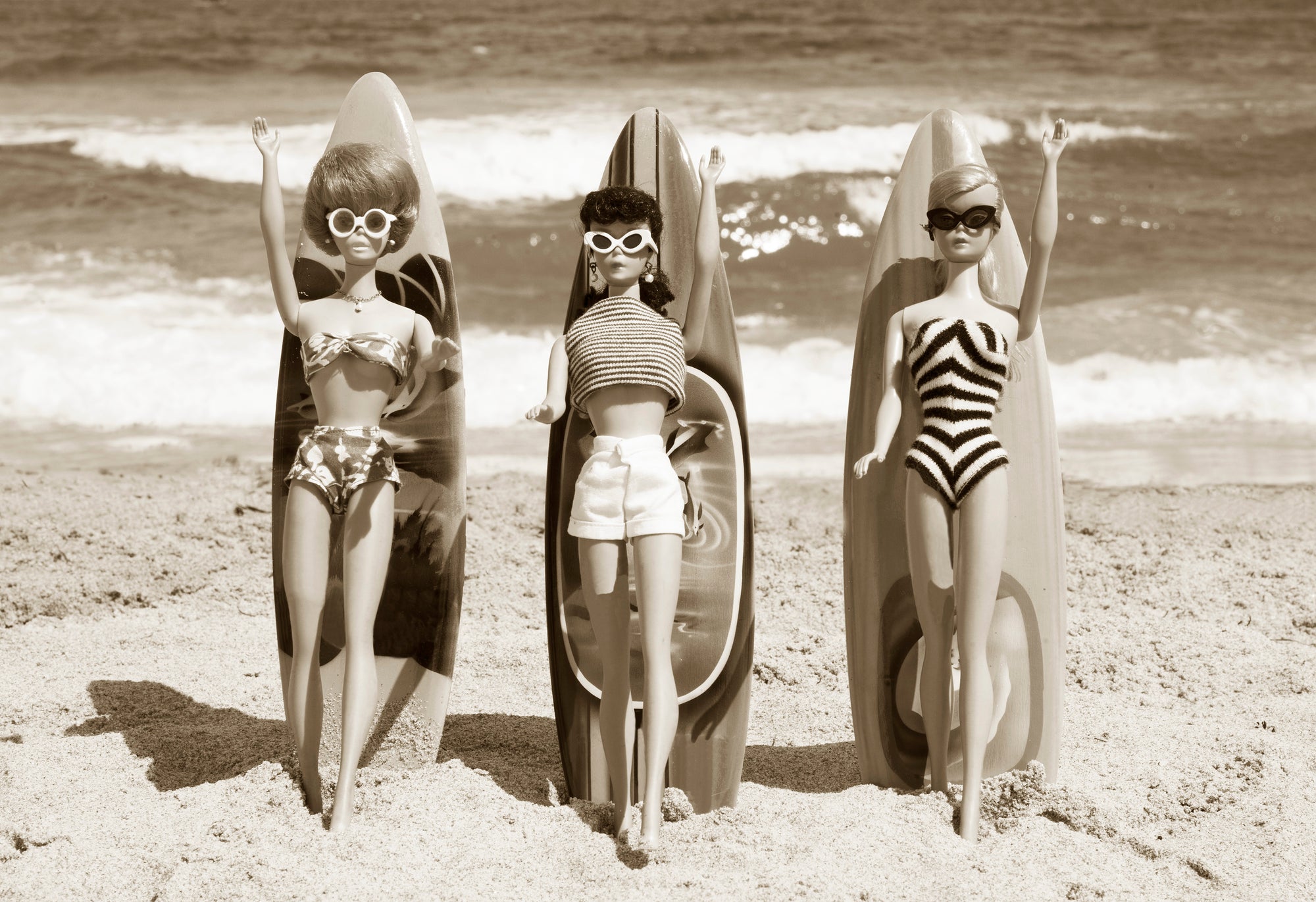 Surf Girls Sepia